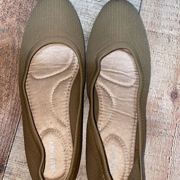 Old navy knit almond toe ballet flats tan - Picture 5 of 9